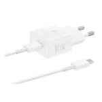 carregador Samsung 25W tipo C branco + Cabo Tipo C Tipo C