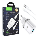 Carregador Hoco 12W Com LED indicador + Cabo Lightning